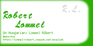 robert lommel business card